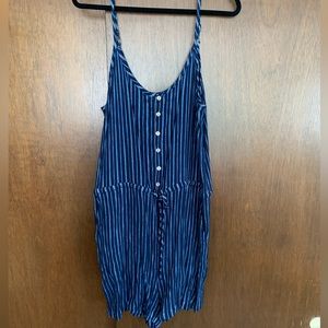 Blue Striped Romper